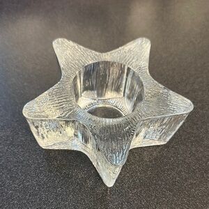 Holiday Star-Shaped Glass Candle Holder